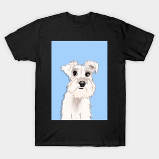 Belle the White Miniature Schnauzer Dog T-Shirt